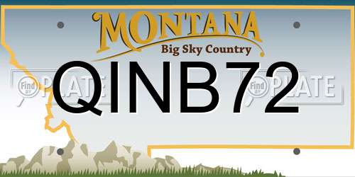 QINB72 Montana License Plate