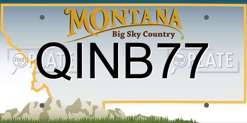 QINB77 Montana License Plate