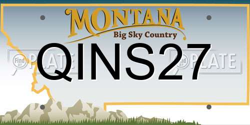 QINS27 Montana License Plate