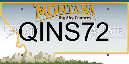 QINS72 Montana License Plate