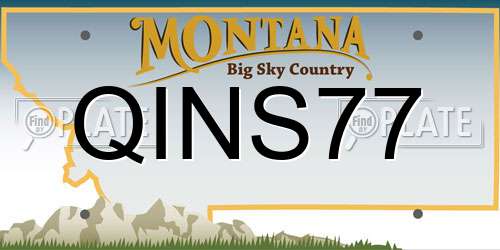 QINS77 Montana License Plate