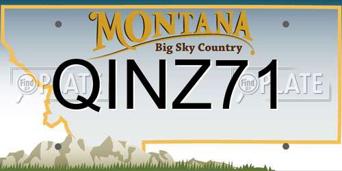 QINZ71 Montana License Plate