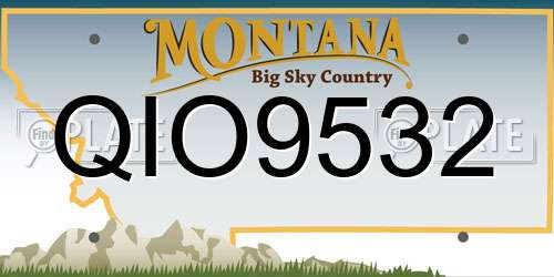 QIO9532 Montana License Plate