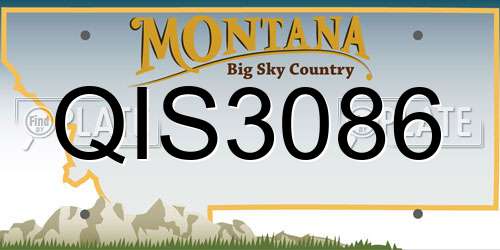 QIS3086 Montana License Plate