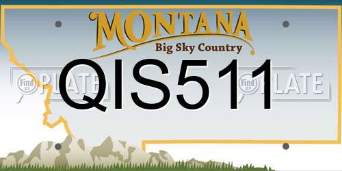 QIS511 Montana License Plate