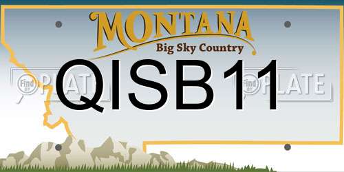 QISB11 Montana License Plate