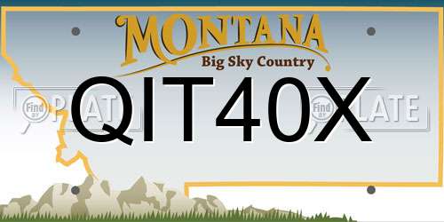 QIT40X Montana License Plate