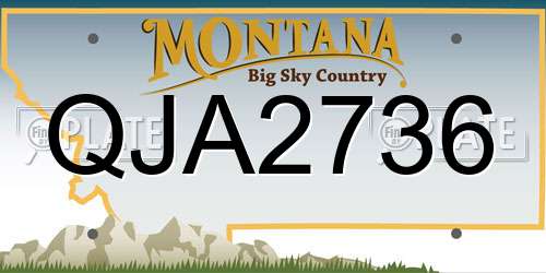QJA2736 Montana License Plate