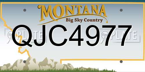 QJC4977 Montana License Plate