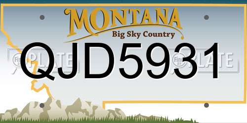QJD5931 Montana License Plate