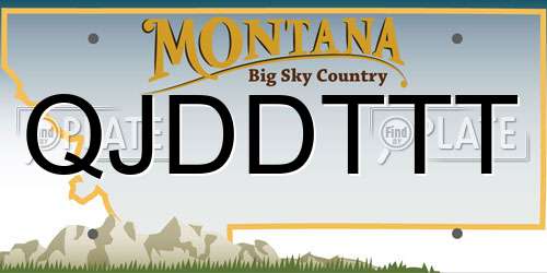 QJDDTTT Montana License Plate