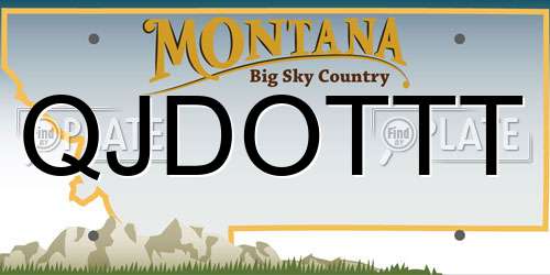 QJDOTTT Montana License Plate