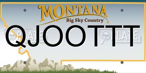 QJOOTTT Montana License Plate