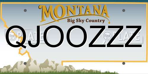 QJOOZZZ Montana License Plate