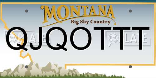 QJQOTTT Montana License Plate