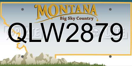 QLW2879 Montana License Plate