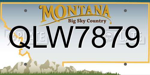 QLW7879 Montana License Plate