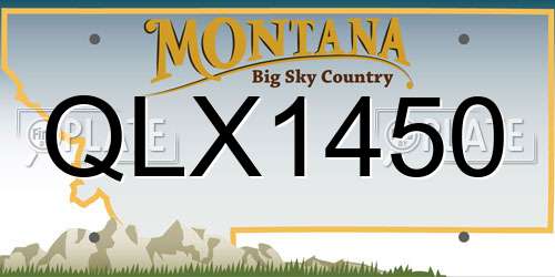 QLX1450 Montana License Plate