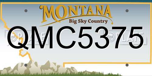 QMC5375 Montana License Plate