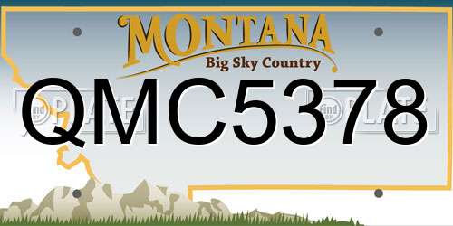 QMC5378 Montana License Plate