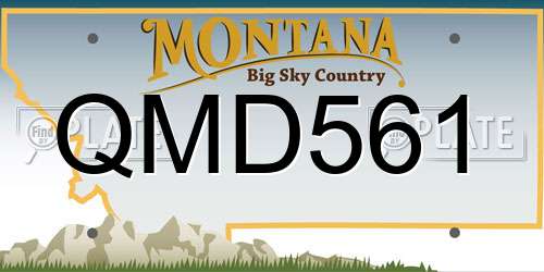 QMD561 Montana License Plate