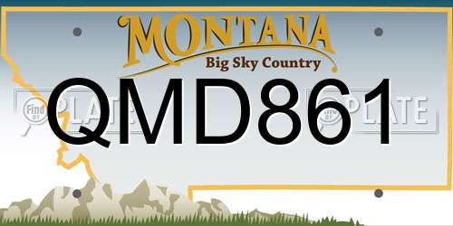 QMD861 Montana License Plate