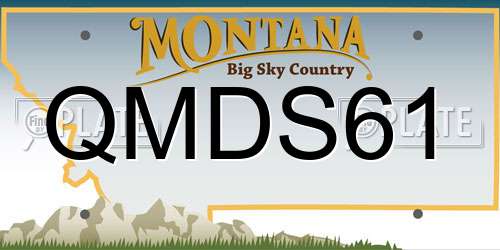 QMDS61 Montana License Plate
