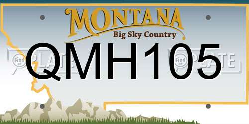 QMH105 Montana License Plate