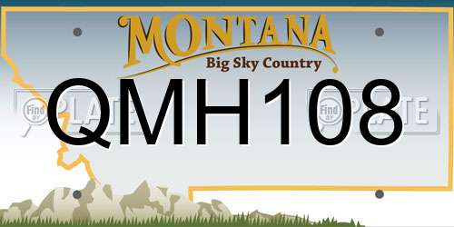 QMH108 Montana License Plate