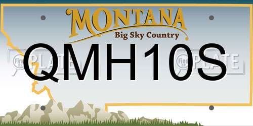QMH10S Montana License Plate