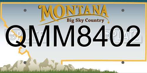 QMM8402 Montana License Plate