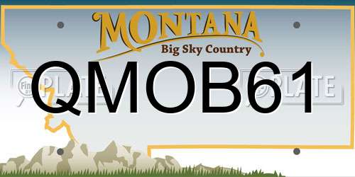 QMOB61 Montana License Plate