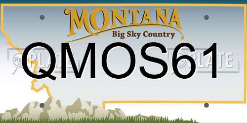 QMOS61 Montana License Plate
