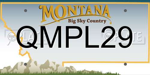 QMPL29 Montana License Plate