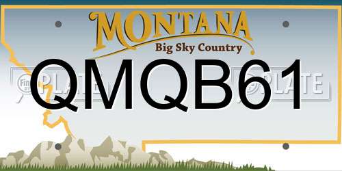 QMQB61 Montana License Plate