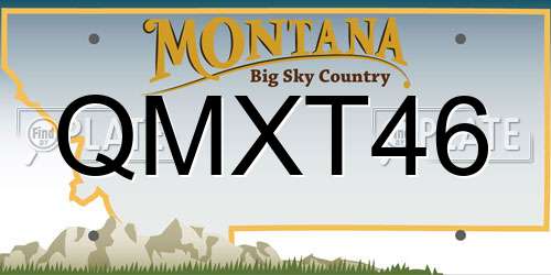 QMXT46 Montana License Plate