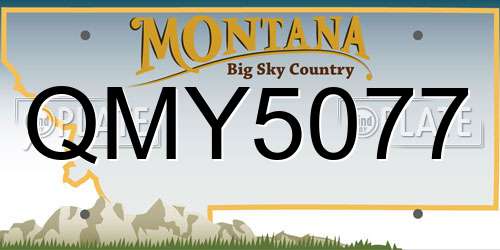 QMY5077 Montana License Plate
