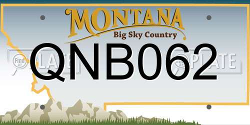 QNB062 Montana License Plate