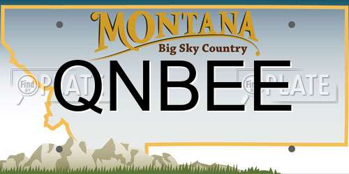 QNBEE Montana License Plate