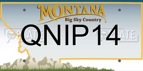 QNIP14 Montana License Plate