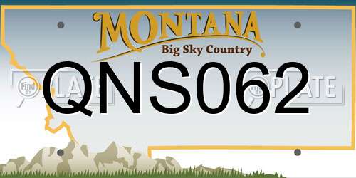 QNS062 Montana License Plate