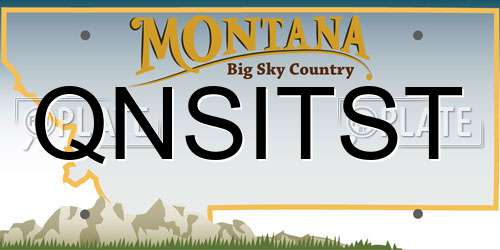 QNSITST Montana License Plate
