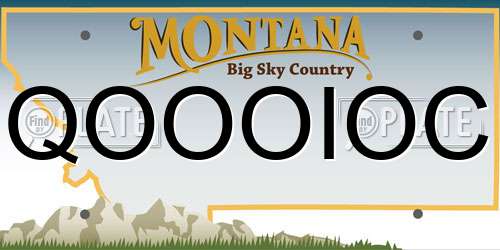 QOOOIOC Montana License Plate