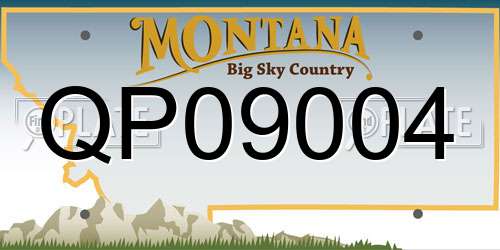 QP09004 Montana License Plate