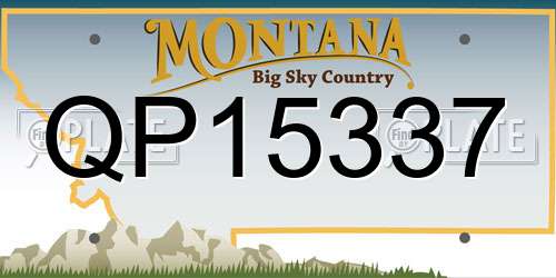 QP15337 Montana License Plate