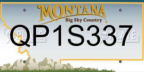 QP1S337 Montana License Plate