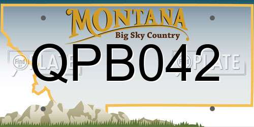 QPB042 Montana License Plate