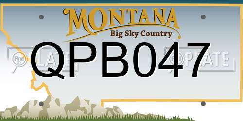 QPB047 Montana License Plate