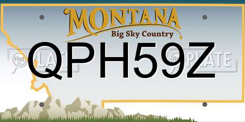 QPH59Z Montana License Plate
