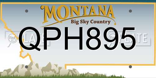 QPH895 Montana License Plate